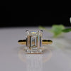 6.50CT Emerald Cut Lab Grown Diamond Solitaire Engagement Ring in 18K  Gold