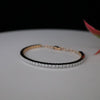 Modern Round Cut Lab-Grown Diamond Chain Bracelet in 18K Rose Gold
