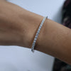 Modern Round Cut Lab-Grown Diamond Chain Bracelet in 18K Rose Gold