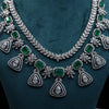 Emerald Two Layers Lab Diamond Necklace