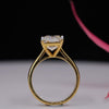 5.0CT Radiant Cut Lab Grown Diamond Ring in 18K Gold – Elegant Solitaire Engagement Ring