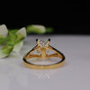 Emerald Cut with Side Small Lab Grown Diamond 18K Gold Engagement Ring
