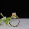 Emerald Cut with Side Small Lab Grown Diamond 18K Gold Engagement Ring