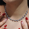 Georgian Style Mixed Shape Lab Grown Diamond Tennis Necklace