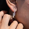 Minimal Pavé Round Lab Grown Diamond Hoop Earrings in 14K Yellow Gold