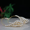 Marquise Lab Grown Diamond Ear Cuff Earrings – Statement Gold Ear Climber Jewelry