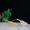 Marquise Lab Grown Diamond Ear Cuff Earrings – Statement Gold Ear Climber Jewelry