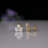Princess, Oval & Pear Trio Lab Grown Diamond Stud Earrings in 18K Yellow Gold