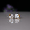 Princess, Oval & Pear Trio Lab Grown Diamond Stud Earrings in 18K Yellow Gold