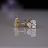 Princess, Oval & Pear Trio Lab Grown Diamond Stud Earrings in 18K Yellow Gold