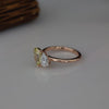 Yellow & White Pear Diamond Toi et Moi Ring | Two Stone 14K Rose Gold Ring