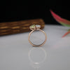 Yellow & White Pear Diamond Toi et Moi Ring | Two Stone 14K Rose Gold Ring