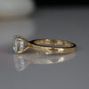 Round Lab Grown Diamond Solitaire Ring with Hidden Halo –18K Yellow Gold Engagement Ring