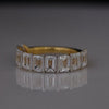 Emerald Cut Lab Grown Diamond Eternity Band in 18K Gold | Wedding Ring