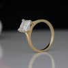 2.50CT Princess Cut Lab Grown Diamond Ring in 18K Gold – Classic Solitaire Engagement Ring