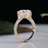 Luxury Rose Gold Lab Grown Diamond Engagement Ring with Hidden Halo