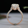 Luxury Rose Gold Lab Grown Diamond Engagement Ring with Hidden Halo
