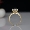 Classic 6 Prong 2.0 CT Round Lab Grown Diamond Solitaire Engagement 18K Yellow Gold Ring