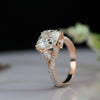 Luxury Rose Gold Lab Grown Diamond Engagement Ring with Hidden Halo