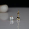 1.25 CT Each Round Lab Grown Diamond Stud Earrings 18K Yellow Gold | IGI Certified Screw Back