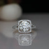 Round Halo Lab Grown Diamond Engagement Ring in 14K Yellow Gold