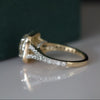 Round Halo Lab Grown Diamond Engagement Ring in 14K Yellow Gold