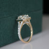 Round Halo Lab Grown Diamond Engagement Ring in 14K Yellow Gold