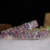 Luxury White Gold Lab Grown Diamond & Multicolor Gemstone Bangles