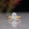 1.50 CT Oval Cut Lab Grown Diamond Solitaire Ring in 18K Yellow Gold