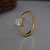 Princess Cut Solitaire Lab Grown Diamond Ring in 18K Gold | Classic Engagement Ring