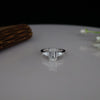 Emerald Cut Lab Grown Diamond Ring with Baguette Side Stones – Elegant Three Stone Setting