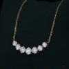 Dainty Lab Grown Round Diamond Pendant Chain Minimal 18k Yellow Gold Jewelry