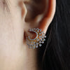 1.2 CT Round Brilliant Cut Lab Grown Twisted Diamond Hoop Earring