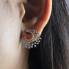 1.2 CT Round Brilliant Cut Lab Grown Twisted Diamond Hoop Earring