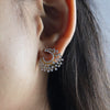 1.2 CT Round Brilliant Cut Lab Grown Twisted Diamond Hoop Earring