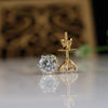 0.90 CT Each Round Cut Lab Grown Diamond Stud Earrings in 14K Gold |  Minimal Everyday Fine Jewelry