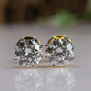 1.50CT Each Round Brilliant Lab Grown Diamond Stud Earrings Gold | IGI Certified