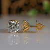1.50CT Each Round Brilliant Lab Grown Diamond Stud Earrings Gold | IGI Certified