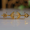1.50CT Each Round Brilliant Lab Grown Diamond Stud Earrings Gold | IGI Certified