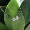 Round & Pear Two Stone Lab Grown Diamond Mangalsutra Pendant in 14K Gold | Minimal Mangalsutra Necklace for Women