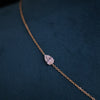 Dainty Solitaire Pear Shape Lab Grown Diamond Pendant Chain 14K Yellow Gold