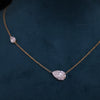Dainty Solitaire Pear Shape Lab Grown Diamond Pendant Chain 14K Yellow Gold