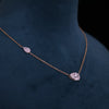 Dainty Solitaire Pear Shape Lab Grown Diamond Pendant Chain 14K Yellow Gold