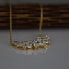 Elegant Pear Cut Lab Grown Diamond  14K Yellow Gold  Pendant Chain , Wedding Jewelry