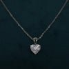 Heart Shape Lab Grown Diamond Solitaire Pendant 14K White Gold