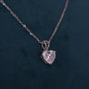 Heart Shape Lab Grown Diamond Solitaire Pendant 14K White Gold