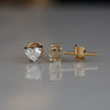 Heart Shape Lab Grown Diamond Stud Earrings in 14K Yellow Gold | Minimal  Everyday Jewelry