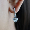 Heart Drop Diamond Bali Earrings – Graceful Sparkle with a Romantic Touch