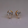 Kite Cut Lab Grown Diamond Stud Earrings in 14K Gold | Minimal  Solitaire Diamond Earrings