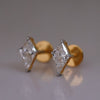 Kite Cut Lab Grown Diamond Stud Earrings in 14K Gold | Minimal  Solitaire Diamond Earrings